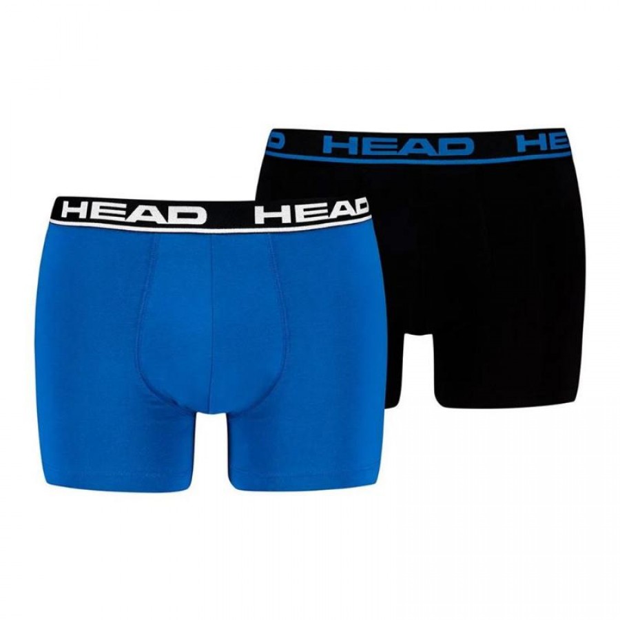 Boxers Head Basic Azul Indigo Negro 2 Unidades