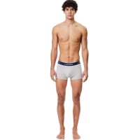 Boxers Lacoste Casual Cinza Vigore 3 Unidades