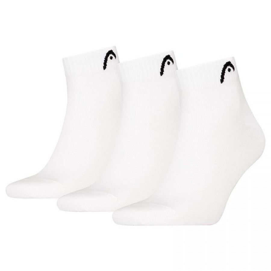 Calcetines Head All Sports Quarter Blanco 3 Pe