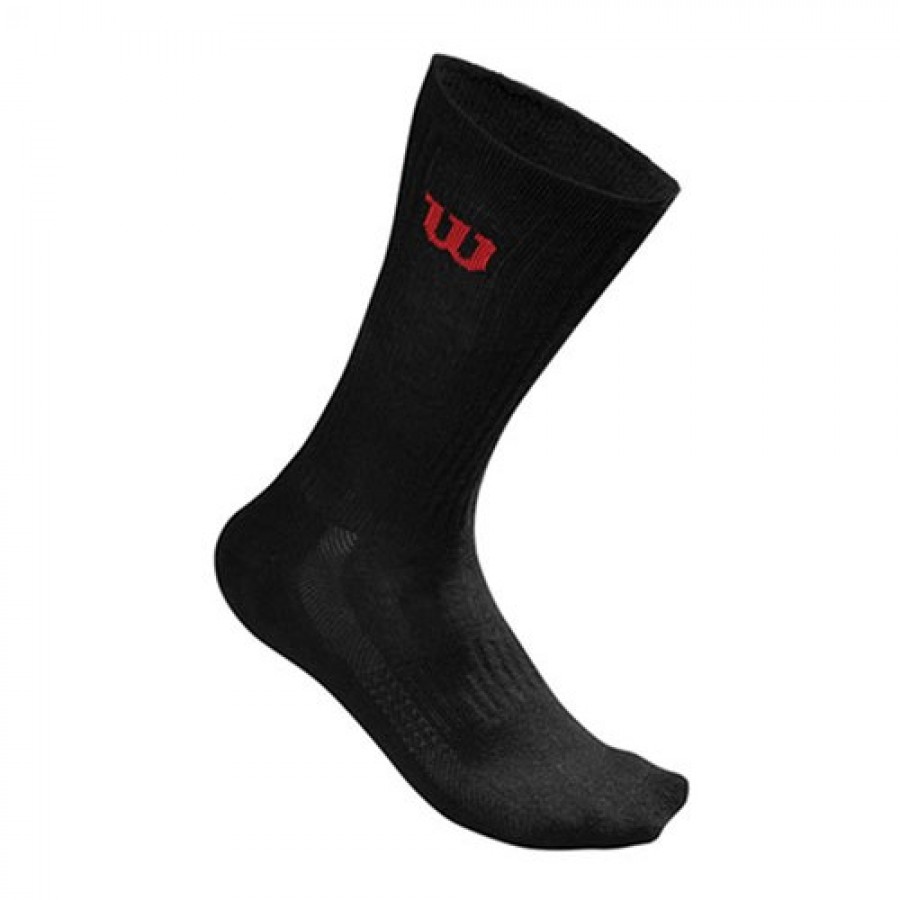 Wilson Crew Calze Nere 3 Paia - Barata Oferta Outlet