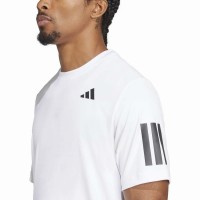 Camiseta Adidas Club 3 Stripes Blanco Negro