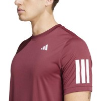 Camiseta Adidas Club 3 Stripes Rojo Shadow