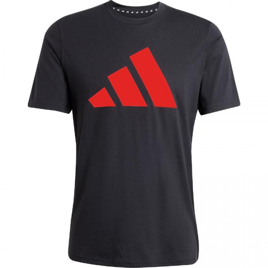 Camiseta Adidas Essentials Negro Rojo