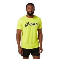 Camiseta Asics Core Fluorescente Amarela Performance Preta