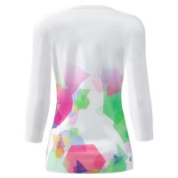 Camiseta Feminina Bidi Badu Kaleido V-Neck White Mix