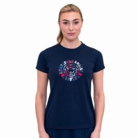 Camiseta Feminina Bidi Badu New York Chill Azul Escuro Vermelho