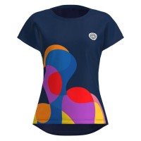 Camiseta Bidi Badu Twiggy Capsleeve Azul Oscuro Mix Mujer