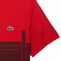 Camiseta Lacoste Novak Djokovic Ultra Dry Rojo Burdeos