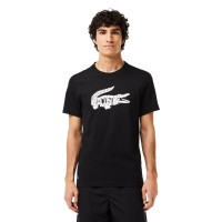 Camiseta Lacoste Ultra Dry Preto Branco