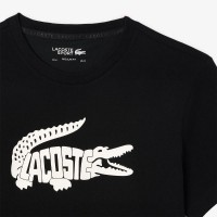 Camiseta Lacoste Ultra Dry Preto Branco