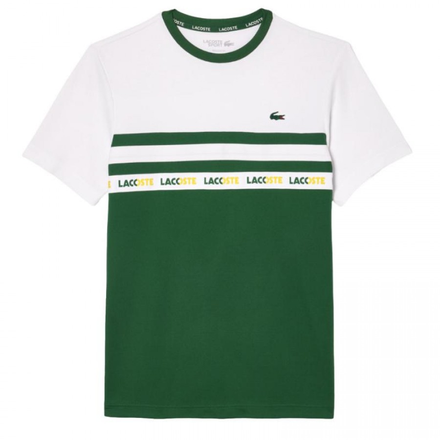 T-shirt Lacoste Ultra Dry Vert Blanc