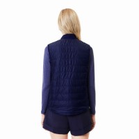 Gilet femme Lacoste Slim Fit bleu marine blanc