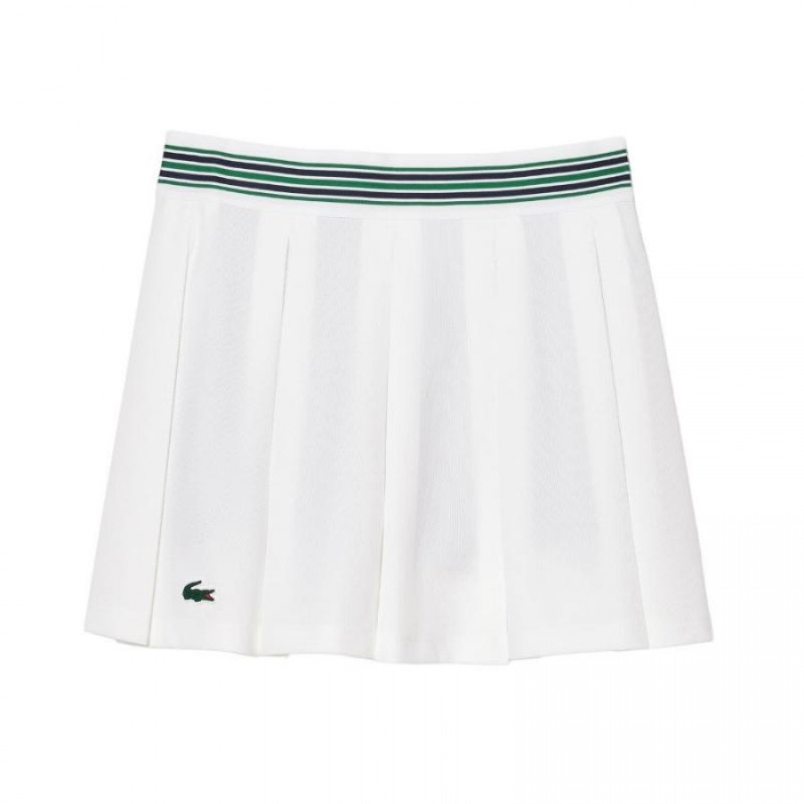 Jupe Lacoste Pique Blanc Vert