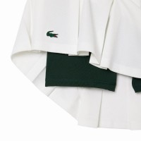 Jupe Lacoste Pique Blanc Vert