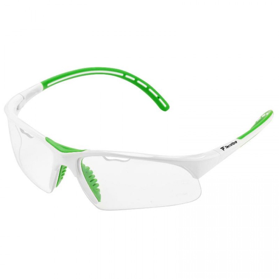 Tecnifibre Occhiali da Squash Bianco Verde