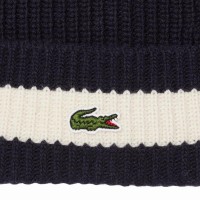 Lacoste Navy Blue White Wool Hat