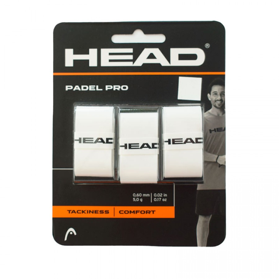 Overgrips Head Padel Pro White 3 Units