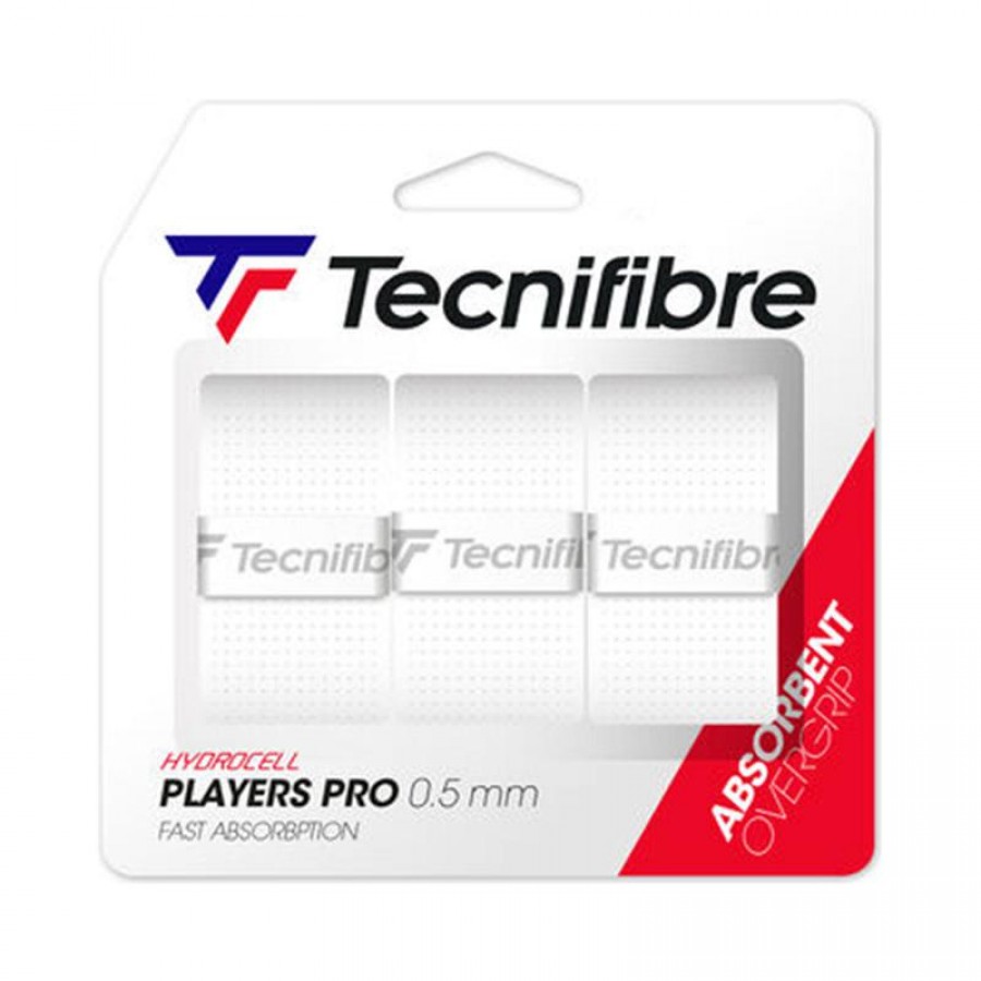 Tecnifibre Players Pro Branco Overgrips 3 Unidades