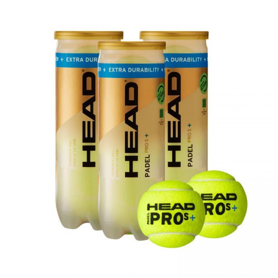 Confezione da 3 Head Padel Pro S + Lattine di palline