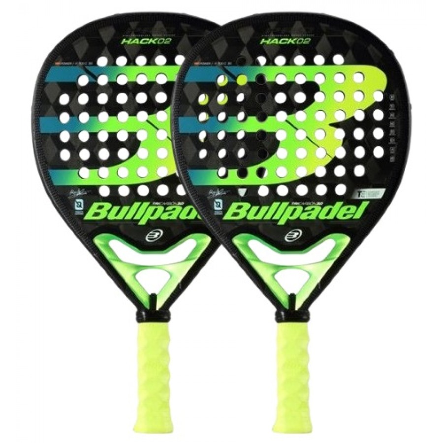 Pacote Pala Bullpadel Paquito Navarro Hack 02 Proline X2