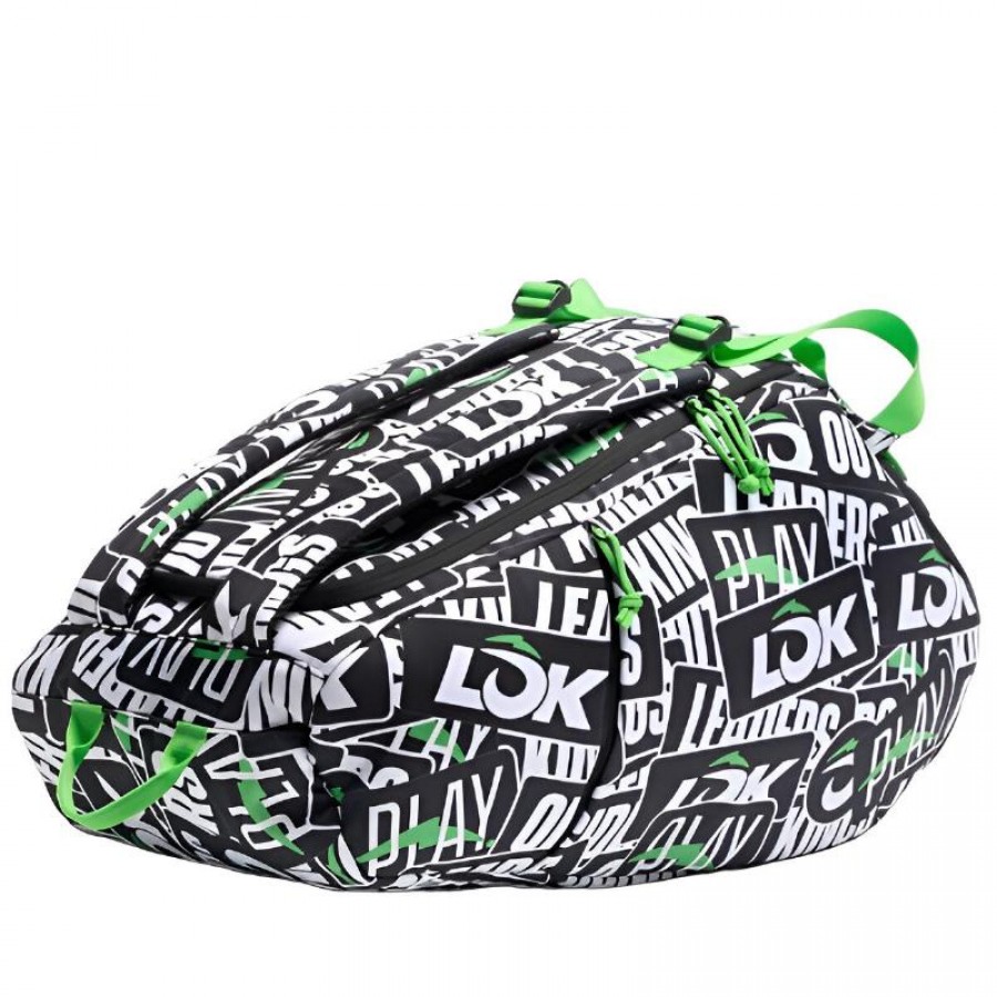 Lok One DNA Preto Cinza Escuro Lime Padel Bag