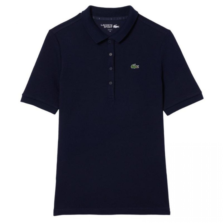 Polo Lacoste Pique Azul Marino Mujer