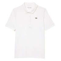 Polo Lacoste Pique Branco Feminino