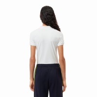 Polo Lacoste Pique Branco Feminino