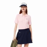 Polo Lacoste Pique Rosa Feminino