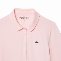 Polo Lacoste Pique Rosa Feminino