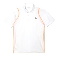 Lacoste Recycled Polyester Polo Shirt White Orange