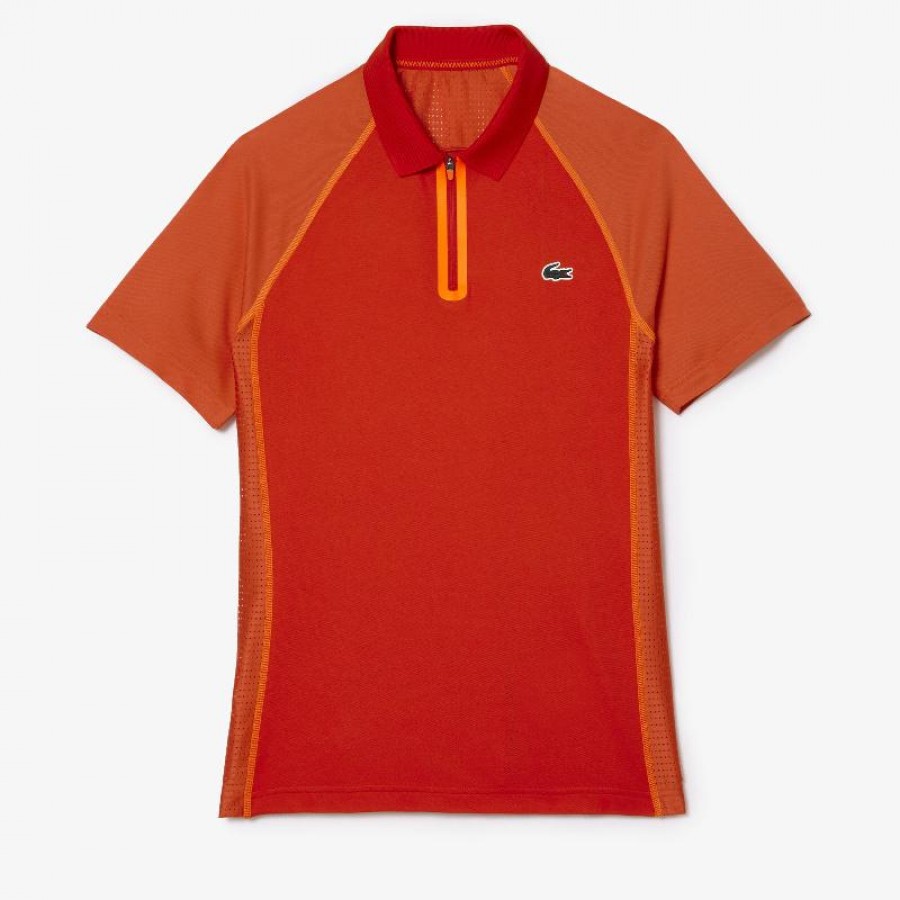 Lacoste Ultra Dry T-Shirt Polo Laranja Vermelha