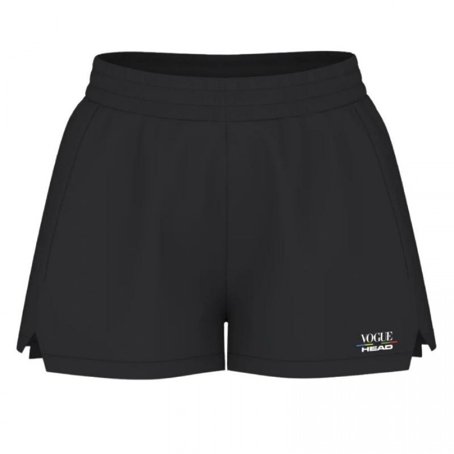 Shorts de cabeca para mulheres da Vogue Black