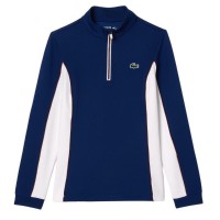 Sweat-shirt femme Lacoste Ultra Dry bleu marine blanc