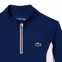 Sudadera Lacoste Ultra Dry Azul Marino Blanco Mujer