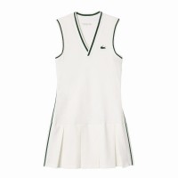 Robe Lacoste Sport Pique Blanc Vert