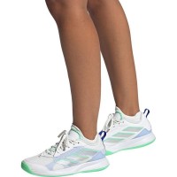 Baskets Femme Adidas AvaFlash Blanc Menthe Argente