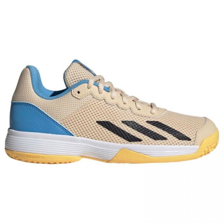 Adidas Courtflash Shoes Orange Black Blue Junior