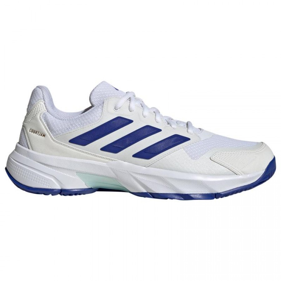 Adidas CourtJam Control 3 White Blue Aqua Sneakers