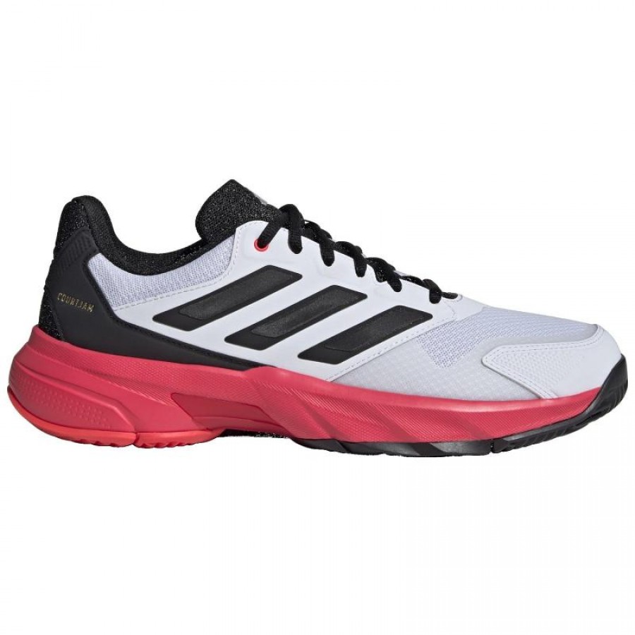 Adidas CourtJam Control 3 White Black Red Sneakers