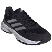 Chaussures Femme Adidas CourtJam Control 3 Noir Argent Gris