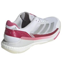 Adidas Crazyquick Boost Padel Blanc Argent Rose Baskets Femme