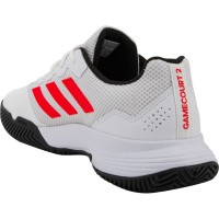 Adidas GameCourt 2 Bianco Rosso Nero Scarpe da ginnastica