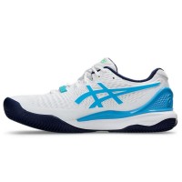 Asics Gel Resolution 9 Clay White Aqua Tenis