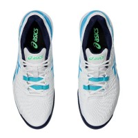 Asics Gel Resolution 9 Clay White Aqua Tenis