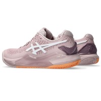 Asics Gel Resolucão 9 Clay Rosa Tenis Branco Feminino