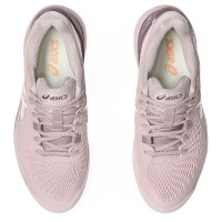 Baskets Femme Asics Gel Resolution 9 TERRE BATTUE Rose Blanc