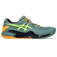 Asics Gel Resolution 9 Padel Celadon Yellow Sneakers