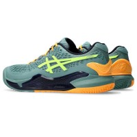 Asics Gel Resolution 9 Padel Celadon Yellow Sneakers