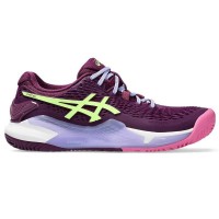 Zapatillas Asics Gel Resolution 9 Padel Malva Intenso Lima Mujer